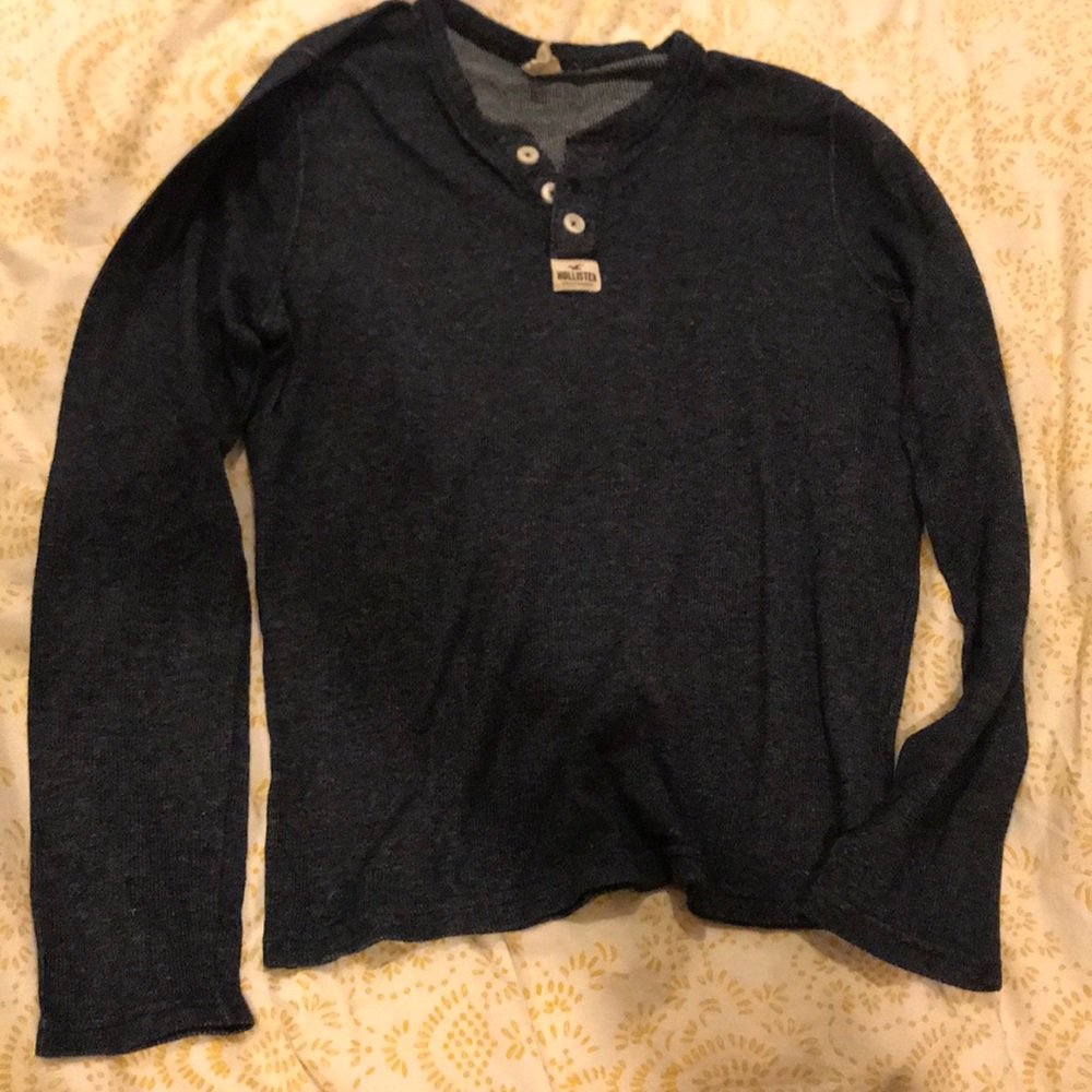 Hollister long tee dark grey